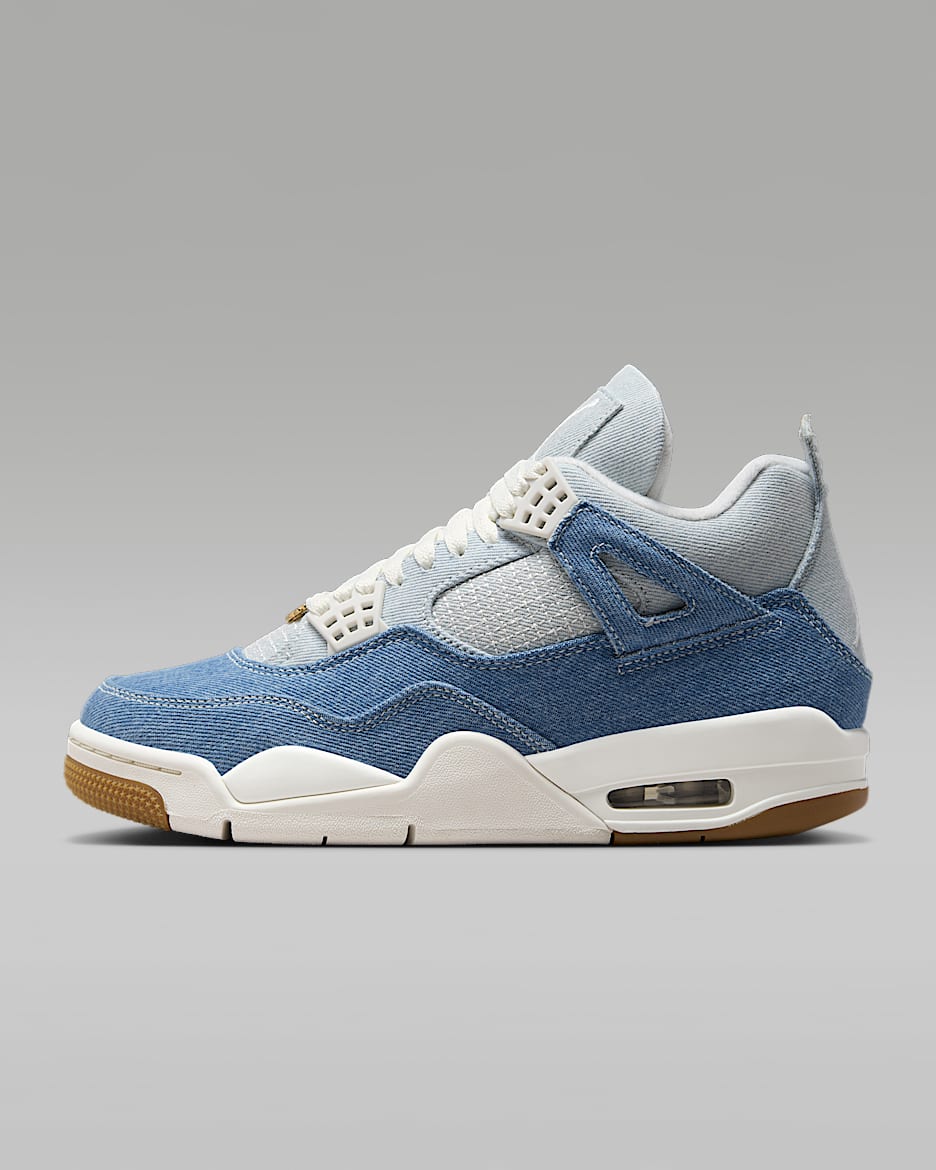 WMNS+AIR+JORDAN+4+RETRO+TEX کفش زنانه Air Jordan 4 Retro "Worn Blue" - Image 1